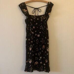 Wild Fable Black Floral Midi Dress